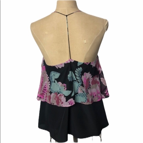 NWT Elizabeth and James silk floral Layered swing top SZ S Reg $255 - Picture 3 of 7